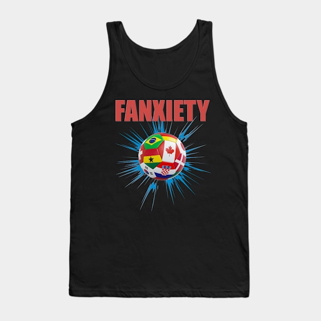 Fanxiety, World Cup 2022, Soccer, World Cup, Football, 2022 World Cup, Game Day, World Cup Trophy, Gift For Him, Gift For Her Tank Top by DESIGN SPOTLIGHT